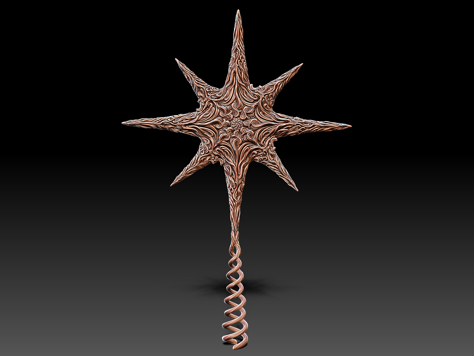 Christmas Star. Digital Sculpting for 3D-Printing and Production